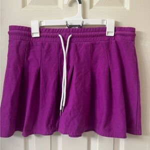 No Boundaries Purple Drawstring Mini Skirt